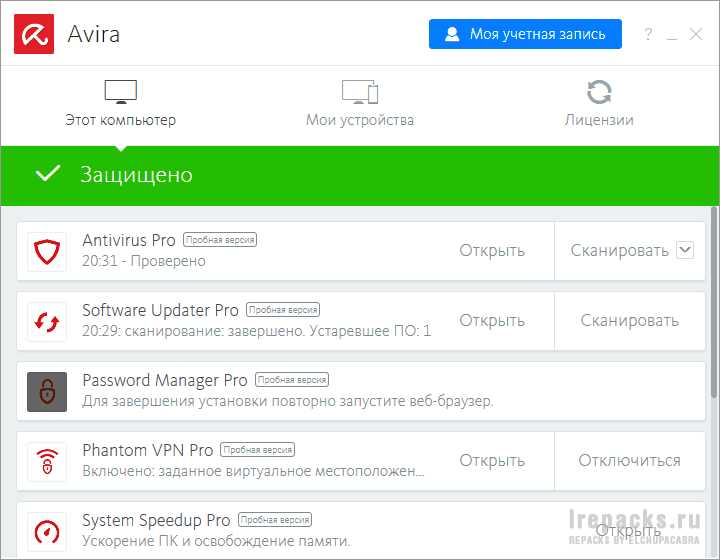 Установка Avira Prime на Windows, Mac, Android или iOS